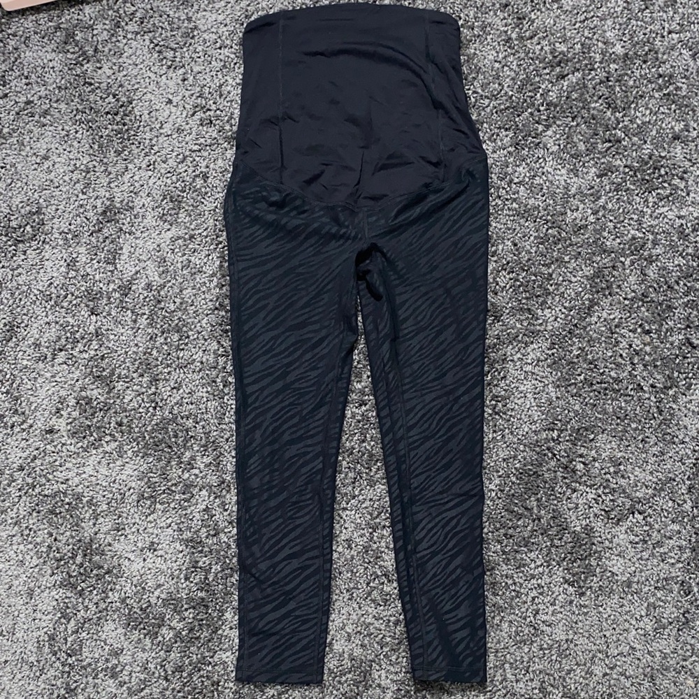 Maternity Black Leopard Maternity Leggings